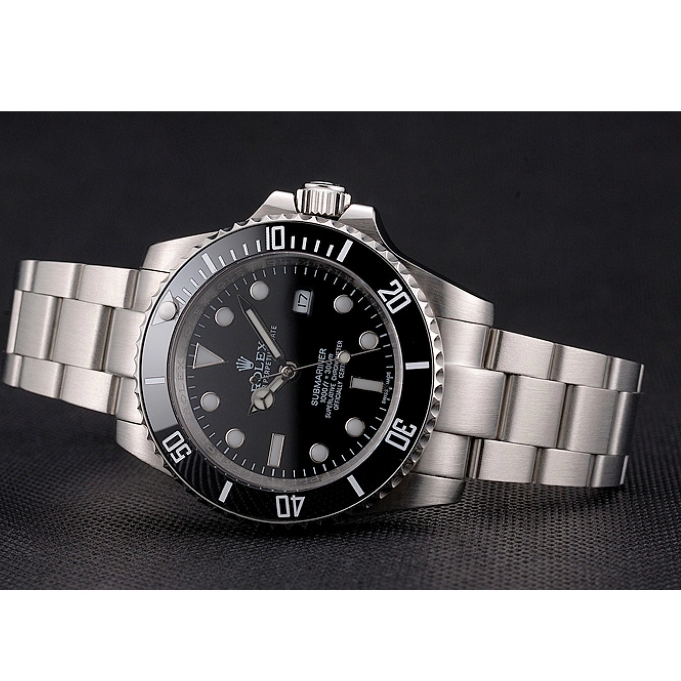 Rolex copies cheap Small Rolex Date Swiss Black Steel Stainless Bezel Bracelet And And Submariner Case Dial 0523